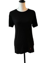 Polo Ralph Lauren Crew Neck T-Shirt Soft Cotton Black Slim Fit Long Red ... - £12.41 GBP