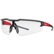 Milwaukee Anti-Scratch Safety Glasses Clear Lens Black/Red 48-73-2010 Bx Damage - £8.50 GBP
