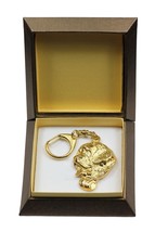 NEW, St. Bernard, millesimal fineness 999, dog keyring, in casket, keychain - $76.00