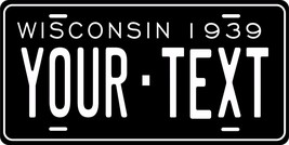 Wisconsin 1939  License Plate Personalized Custom Auto Bike Motorcycle Moped  - £8.78 GBP+