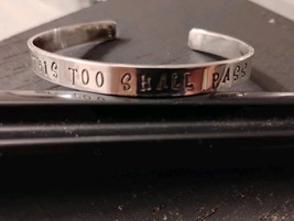 925 Sterling Silver 6.5 Mm Wide Cuff Bracelets &quot;This Too Shall Pass&quot; 6.6... - $36.99