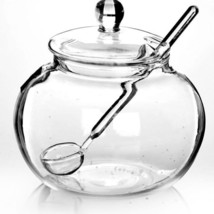 Glass Cookie Jar With Lid Tea Coffee Sugar Candy Storage Small Jars Lids Spice - £15.73 GBP
