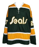 Any Name Number California Golden Seals Retro Hockey Meloche Jersey Any ... - $49.99+