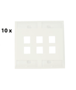LOT OF 10 COMMSCOPE Faceplate Kit  2-gang 6 port  white 1-2111013-3 - $22.76