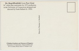 Dr Begriffenfeldt from Peer Gynt 1973 Frank Ballard Vintage Postcard Unp... - £3.68 GBP