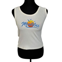 Malibu California Spell Out Cropped Top Obsessive Love Tank Women’s Ribb... - £10.71 GBP