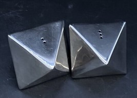 Geometric Salt and Pepper Shakers Metal Triangles - $19.79