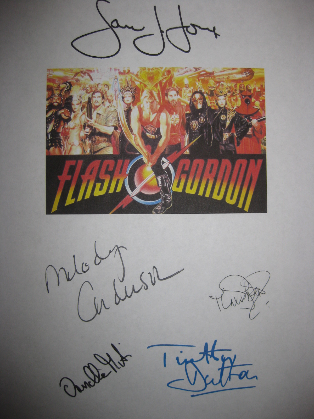 Flash Gordon Signed Film Movie Screenplay Script Screenplay Sam J. Jones Melody  - $19.99