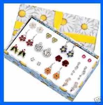 Earring Flowers of the Month 12 Months/Pairs in Gift Box - £19.51 GBP