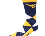 For Bare Feet NCAA West Virginia Mountaineers Argyle Line Up Dress Sock ... - $15.90