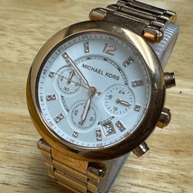 Michael Kors Quartz Watch MK-5806 Women Rose Gold Chronograph New Batter... - $33.24