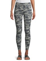 Gray Camo Print Ankle Leggings Junior Size S Stretch Cotton Blend NEW - £4.46 GBP
