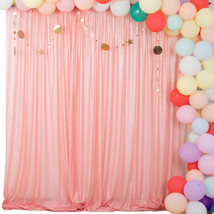 Shinybeauty Photobooth Background 4Ftx7Ft-Pink-Sequin Backdrop, Sequin Fabric, W - £28.06 GBP