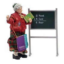 Possible Dreams Clothique Christmas 101 Teacher &amp; Chalkboard Vtg 2000 2 Pc Set - $46.74