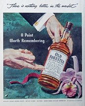 Old Forester Whiskey 50&#39;s print ad. vintage Color Illustration, (a point wort... - £14.03 GBP