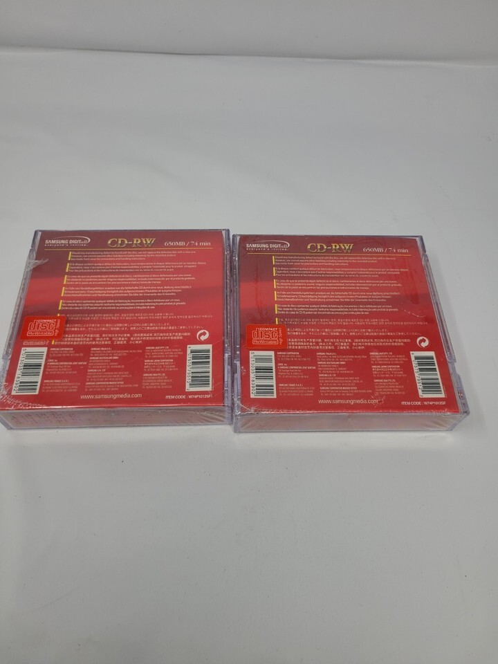 Lot Of 2 - 12 Pack SAMSUNG DIGITall Compact Disc Rewritable CD-RW 650MB/74Min Item image 2