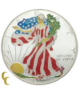 2000 Peint Marche Liberty Argent 1 OZ American Eagle W / Boîte Hors-Circ... - €65,51 EUR