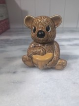 Bear With Me Honey Bear Honey Jar Pot Vintage Taiwan Ceramic Figural Condiments - £7.78 GBP