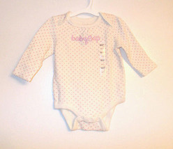 babyGap Infant Girl Bodysuit Long Sleeved White with Pink Hearts 0-3M  3... - $14.99