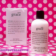 Philosophy Pure Grace Eau De Toilette 4 Oz Spray!Sealed/Box + Shower Gel 8 Oz New! - £58.73 GBP