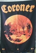 CORONER R.I.P. FLAG CLOTH POSTER BANNER CD Thrash Metal - $20.00