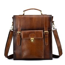 Vintage  New Genuine Leather bag men bags Messenger Bags for mens - £107.43 GBP