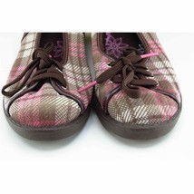 Hanna Montana Women Sz 4 M Brown Wedge Fabric Shoes - £13.38 GBP