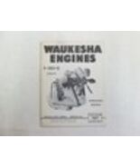 Waukesha Moteurs F-283-G Séries Opérateurs Manuel Mineur Tâches Usine OE... - €29,96 EUR