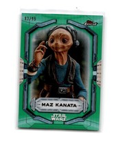 2022 Topps Finest Star Wars Green Refractor 93/99 Maz Kanata #63 - £4.60 GBP