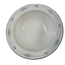 Vintage STYLE HOUSE Fine China CORSAGE 11&quot; Oval Serving Bowl Blue Flower... - $24.25