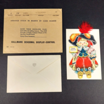 Vintage 1947 Hallmark Paper Doll Card BOBBY SHAFTOE #12 w/ Original Enve... - $19.95