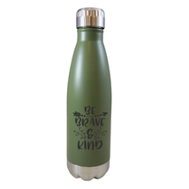 Be Brave And Kind With Arrow Design Green 17oz Water Bottle LA5117 - £15.72 GBP