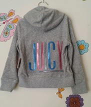 Juicy Couture Girls Grey Terry Hoodie Xs Or 2/3 New - £19.75 GBP