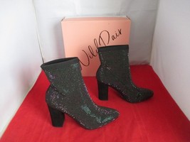 WILD PAIR Baybe Bling Sock Booties $99 - US Size 6 1/2 - Black AB Bling - #958 - £21.41 GBP