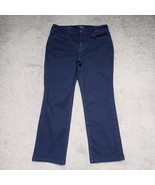 NYDJ Lift Tuck Technology Marilyn Straight Women's Size 12P Mid Rise Blue Jeans - $20.70