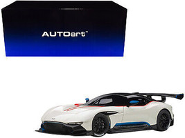 Aston Martin Vulcan Stratus White w Red Blue Stripes 1/18 Model Car Autoart - £216.62 GBP