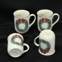 Otagiri Christmas Wreath With Pinecones Mugs  Lot of 4  Xmas - €27,95 EUR