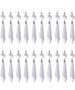 20 Pieces Clear Chandelier Crystals, 63Mm Replacement Crystal Icicle Pri... - $15.96