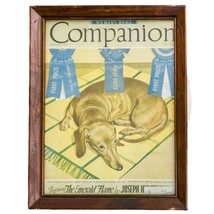 Dog Art Dachshund Woman&#39;s Home Companion Magazine Cover Framed Vtg - £65.71 GBP