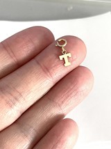 Gold Filled Initial T Letter Pendant Charm With Lock Clasp - £7.90 GBP