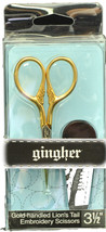 Gingher 3 1/2&quot; Gold Handle Lions Tail Embroidery Scissors G-LT - $39.95