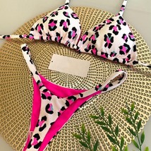 Sexy Thong Swimsuit Cute Print Brazilian Bikini Set Women swimsuits for women - £19.92 GBP