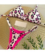 Sexy Thong Swimsuit Cute Print Brazilian Bikini Set Women swimsuits for ... - £19.91 GBP