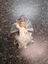 Vintage  Angel Hair Spun Glass Christmas Ornament 3" - $29.69