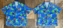 Lot of 2 Audrey Coleman Hawaiian Shirts-Blue, Tropical Birds, Floral-Wom... - $23.38