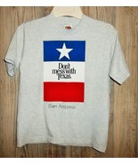 Vintage Children&#39;s 90s Don&#39;t Mess With Texas Shirt Gray Youth Medium T S... - $190.06 MXN