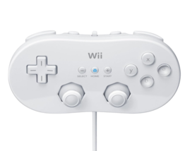 Nintendo Wii Classic Remote Controller Wired Video Gamepad Joystick White - £11.65 GBP