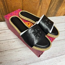 Tory Burch Everly Leather Espadrille Slide - Perfect Black - Size 8 - €170,15 EUR