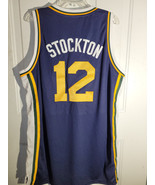 Adidas Swingman NBA Jersey Utah Jazz John Stockton Navy Blue Size 3XL - $49.49