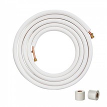 25FT Mini Split Line Set, 1/4&quot; &amp; 3/8&quot; O.D Copper Pipes Tubing and Triple-Lay... - £67.04 GBP